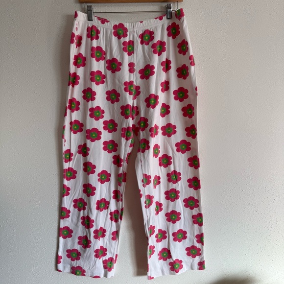 Hanna Andersson Womens Floral Pants Size Large - Picture 1 of 5